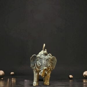 Bengal Dokra Brass Elephant-Shaped Jewellery Box