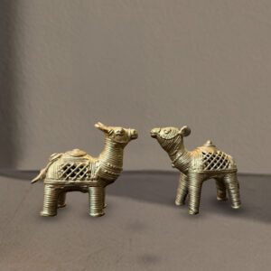 Bengal Dokra Pair of Camel Figurine