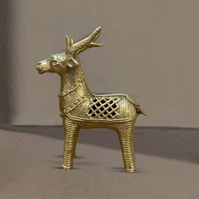 Bengal Dokra Pair of Deer Figurine
