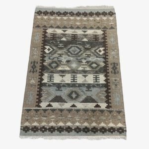 Geometric Pattern Mirzapur Handmade Dari Rug