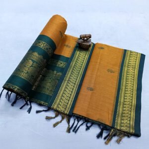 Paithani Soft Silk Saree Orange & Magenta