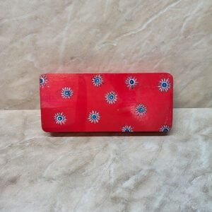 Varanasi Wooden Hand Painted Pink Geometry Box