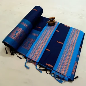 Ethnic Motifs Woven Royal Blue Paithani Silk Saree