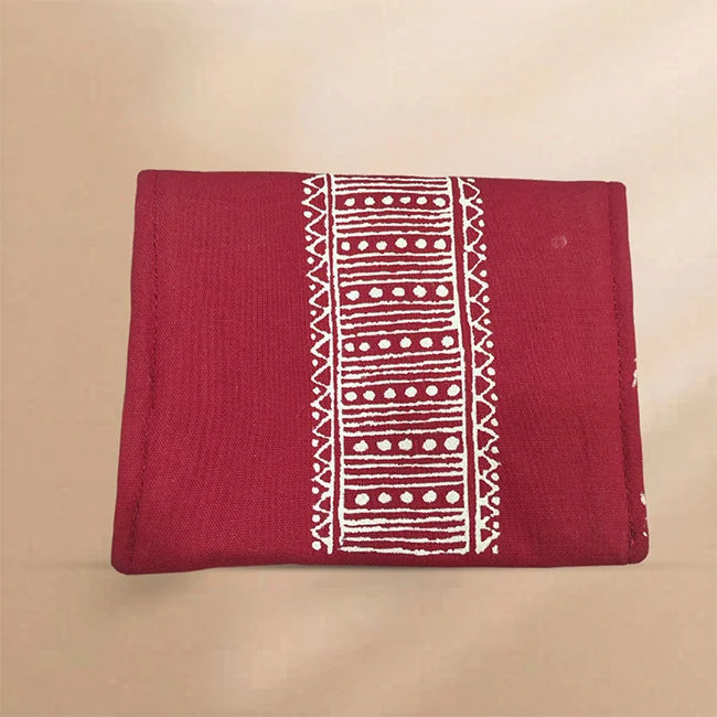 Uttarakhand Aipan Mirror Work Business Card Holder
