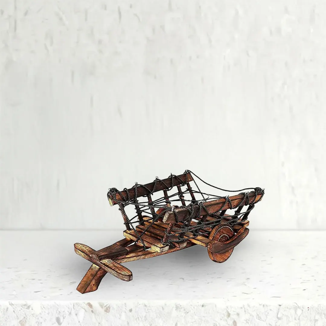 Saharanpur Wooden Bullock Cart Glass Holder