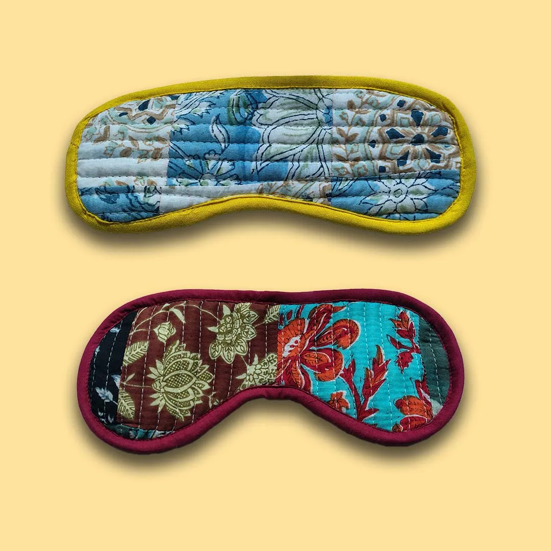 Bagru Hand Block Print Cotton Eye Masks