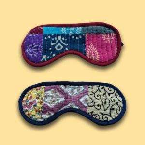 Bagru Print Multicolor Patchwork Cotton Eye Masks