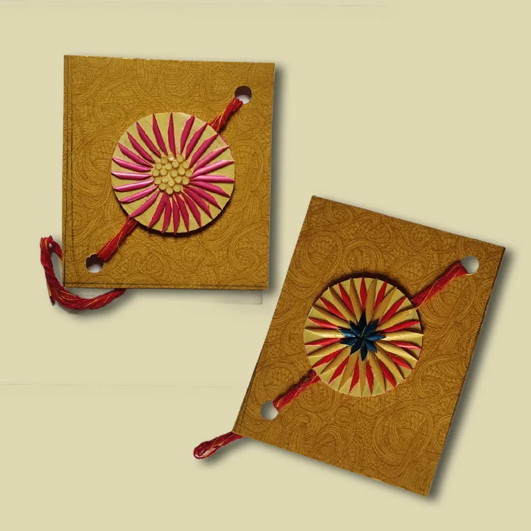 Eco-Friendly Sikki Grass Handmade Rakhi Set