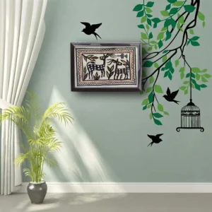 Framed Sohrai Khovar Tribal Art Painting