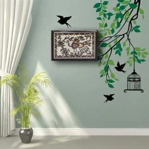 Handcrafted Sohrai Khovar Peacock Ethnic Wall Decor