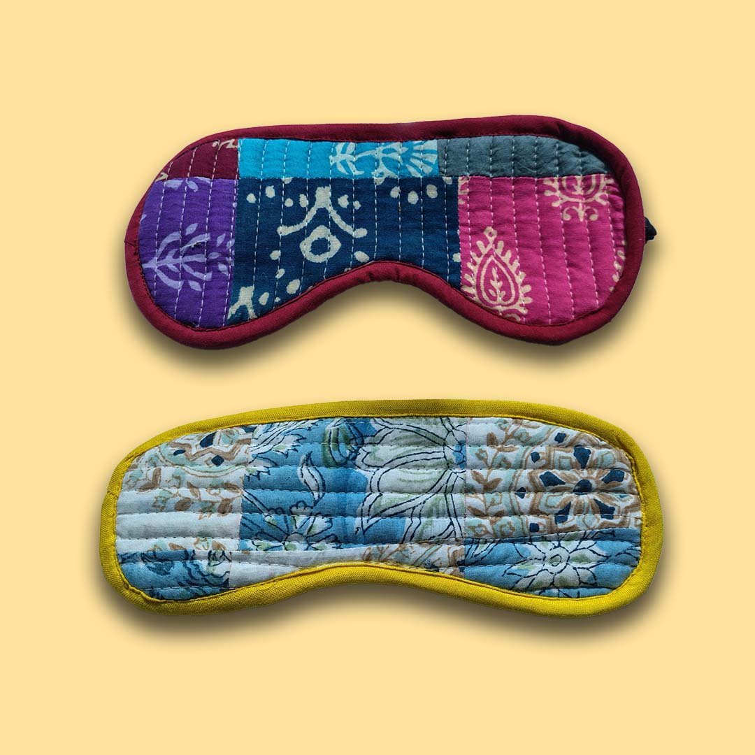 Handmade Bagru Block Print Cotton Sleeping Mask