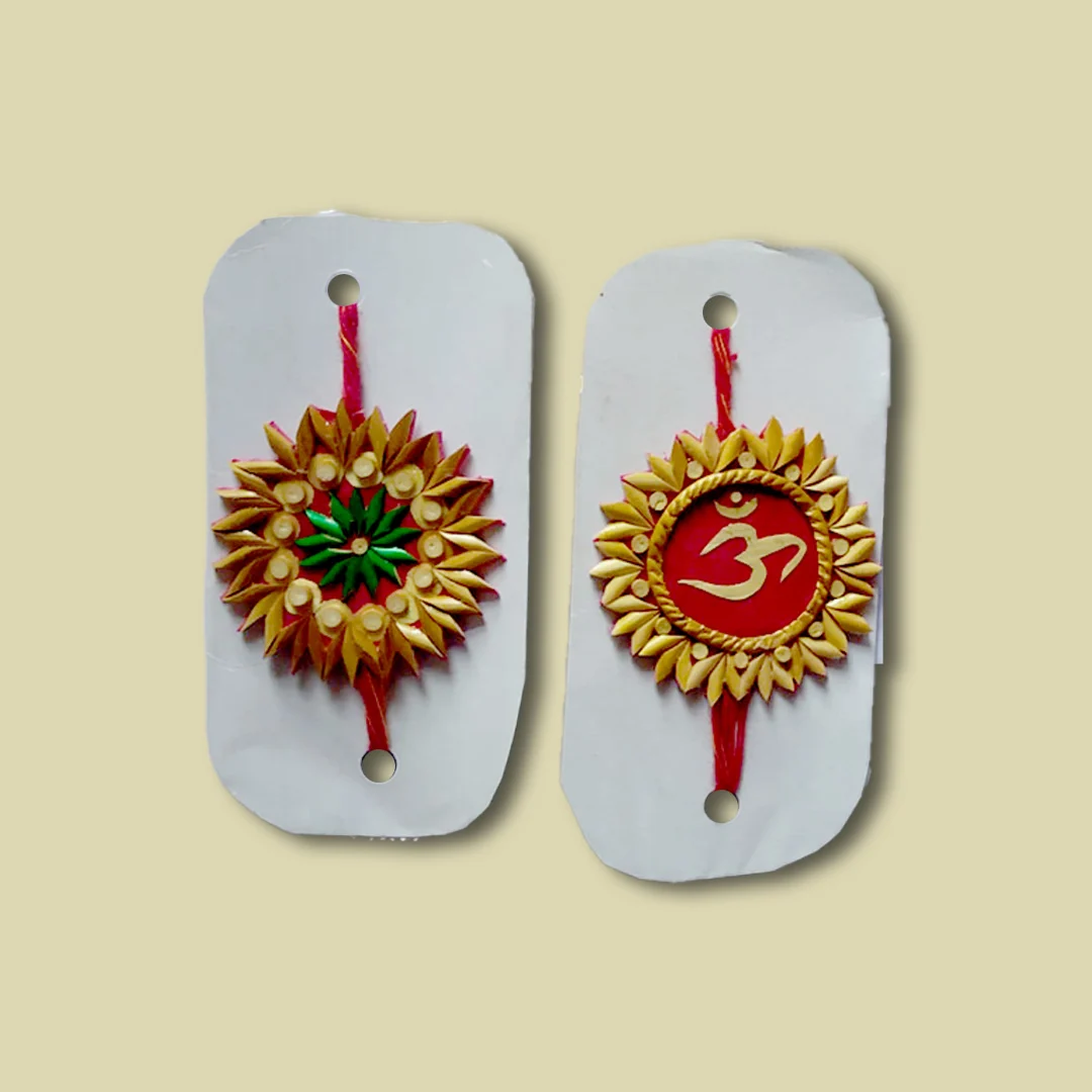 Handmade Sikki Grass Rakhi Set