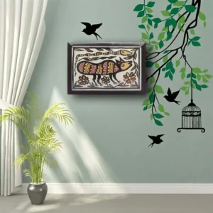 Sohrai Khovar Painting Deer and Snake Art
