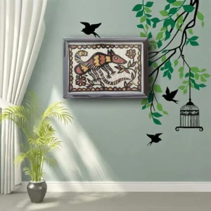 Sohrai Tribal Art Wildlife Deer and Snake Wall Decor