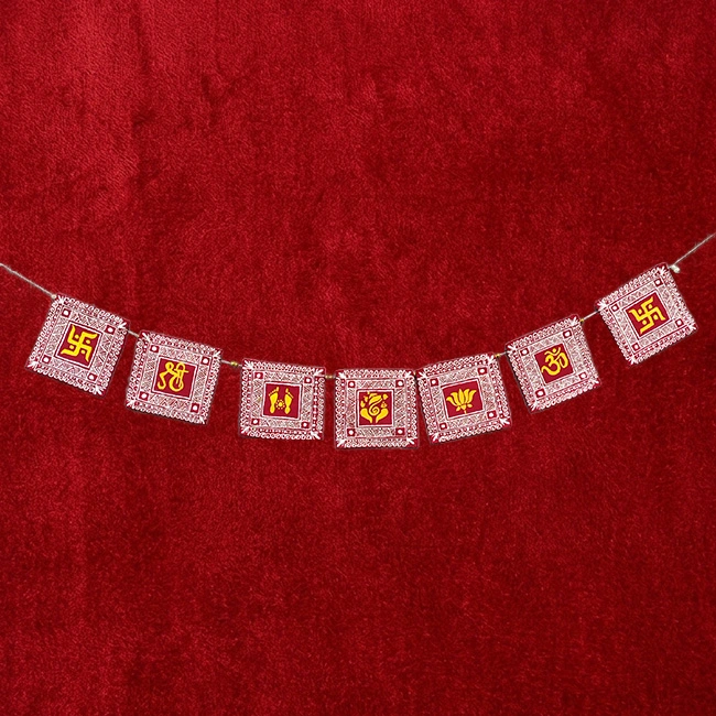 Uttarakhand Aipan Sacred Motis Toran Prayer Flag