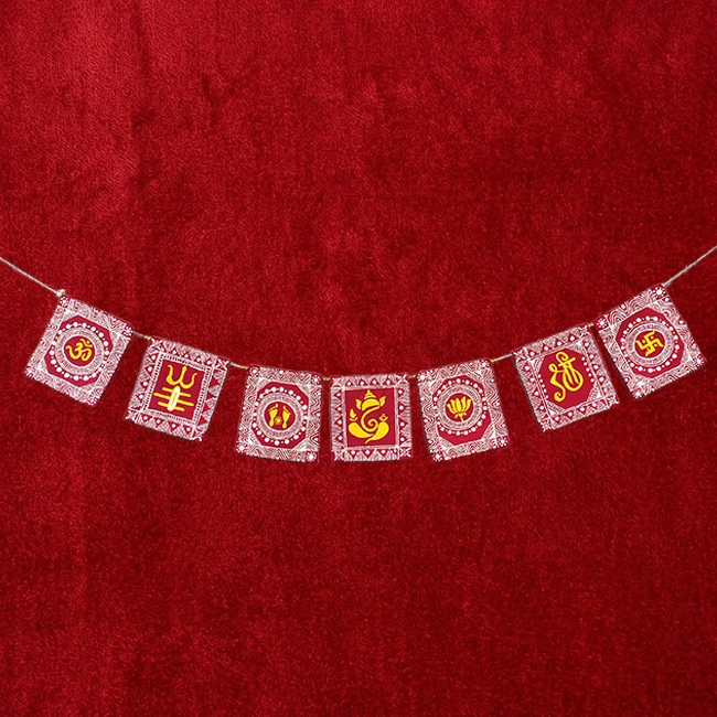 Uttarakhand Aipan Traditional Motifs Toran Prayer Flag