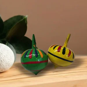 Artisan-Made Varanasi Wooden Spinning Tops