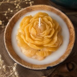 Handmade Flower Candle Festive Home Decor