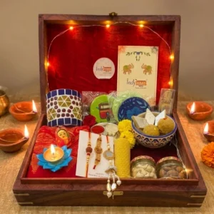 Indyhaat Raksha Bandhan Gift Box – Handcrafted Regional Craft & Festive Sweets