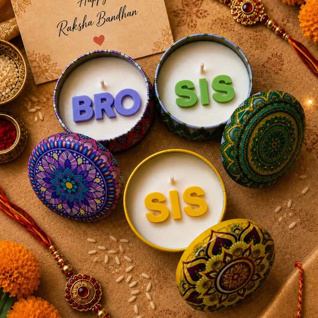 Raksha Bandhan Bro & Sis Scented Candle Gift Set