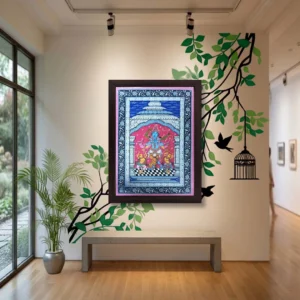 Sadbhuja Gauranga Pattachitra Painting Six-Armed Lord Chaitanya