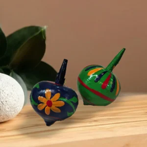 Varanasi Handcrafted Wooden Spinning Tops Lattu Toys