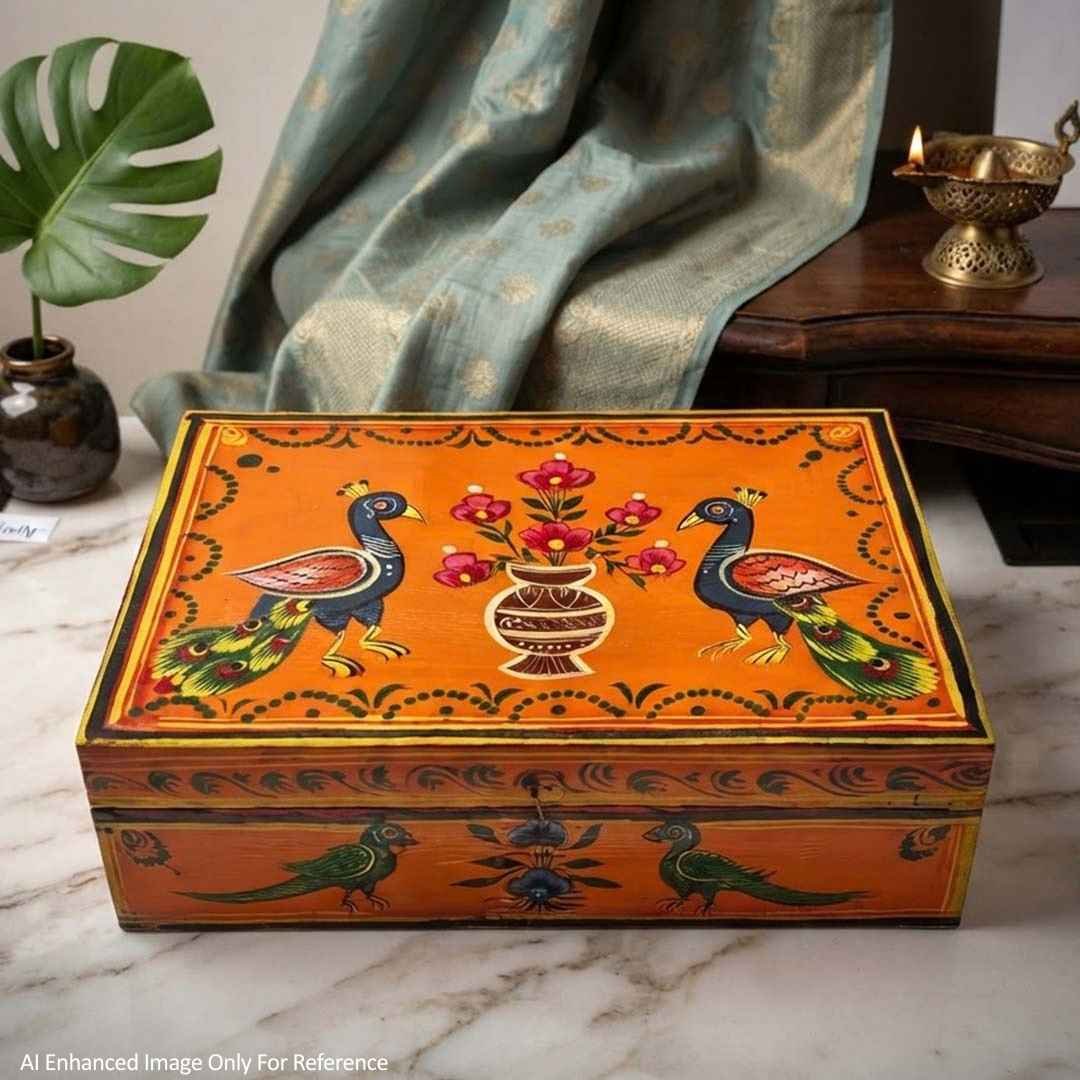 Handcrafted Varanasi Wooden Jewelry & Keepsake Box