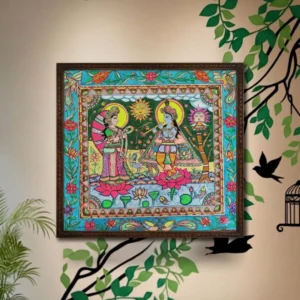 Radha Krishna Madhubani Folk Painting