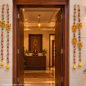 Varanasi Handpainted Wooden Side Hanging Toran