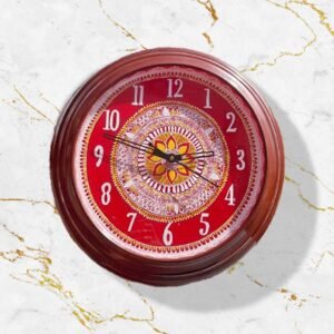 Artisan-Made Aipan Art Wall Clock