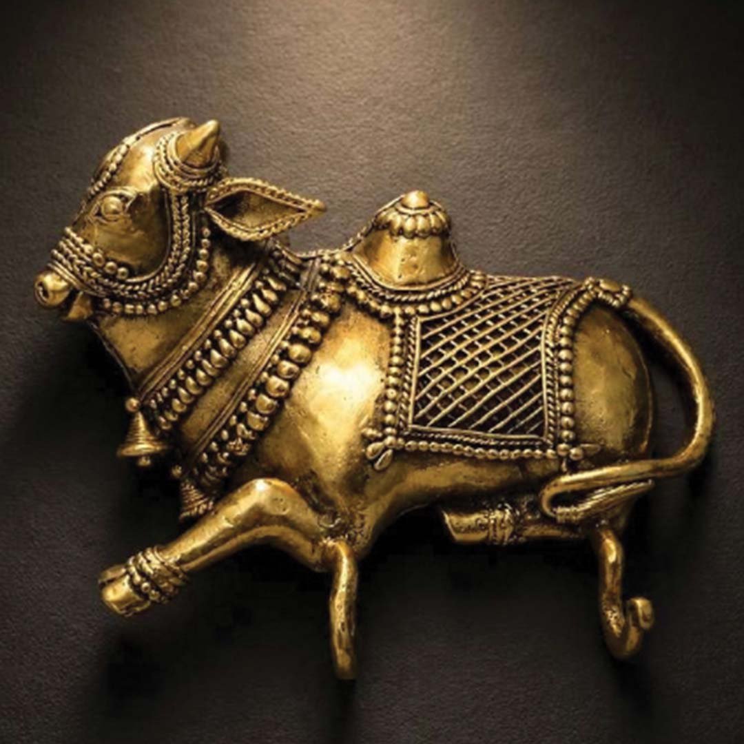 Bastar Dhokra Bull Key Hanger Tribal Brass Metalwork