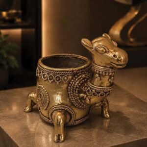 Bastar Dhokra Fish Candle Holder Tribal Handicraft