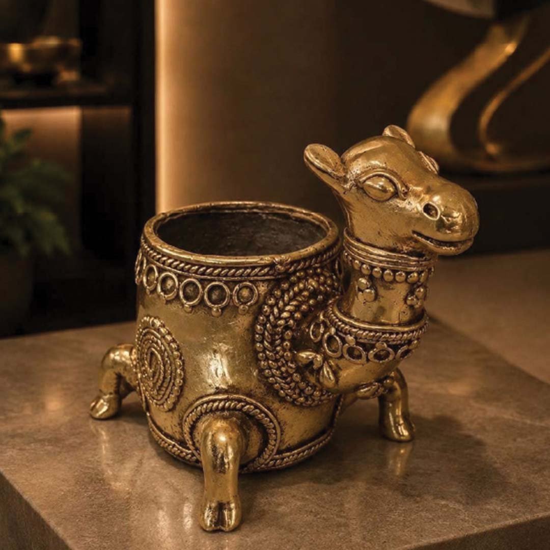 Bastar Dhokra Fish Candle Holder Tribal Handicraft