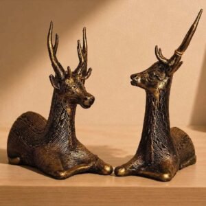 Bastar Dhokra Sitting Dear Tribal Brass Metalwork