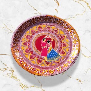 Hand Painted Aipan Art Karwa Chauth Pooja Thali