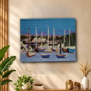 Handcrafted Ghazipur Jute Wall Hanging Coastal Village