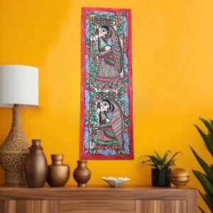 Handmade Madhubani Painting Village Women Harvest Art Unframed