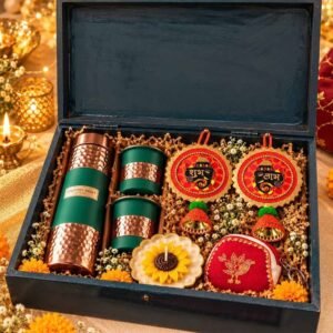 Indyhaat Customized Handcrafted Corporate Gift Hamper Anniversary Gift Diwali Gift Return Gifts Wooden Box