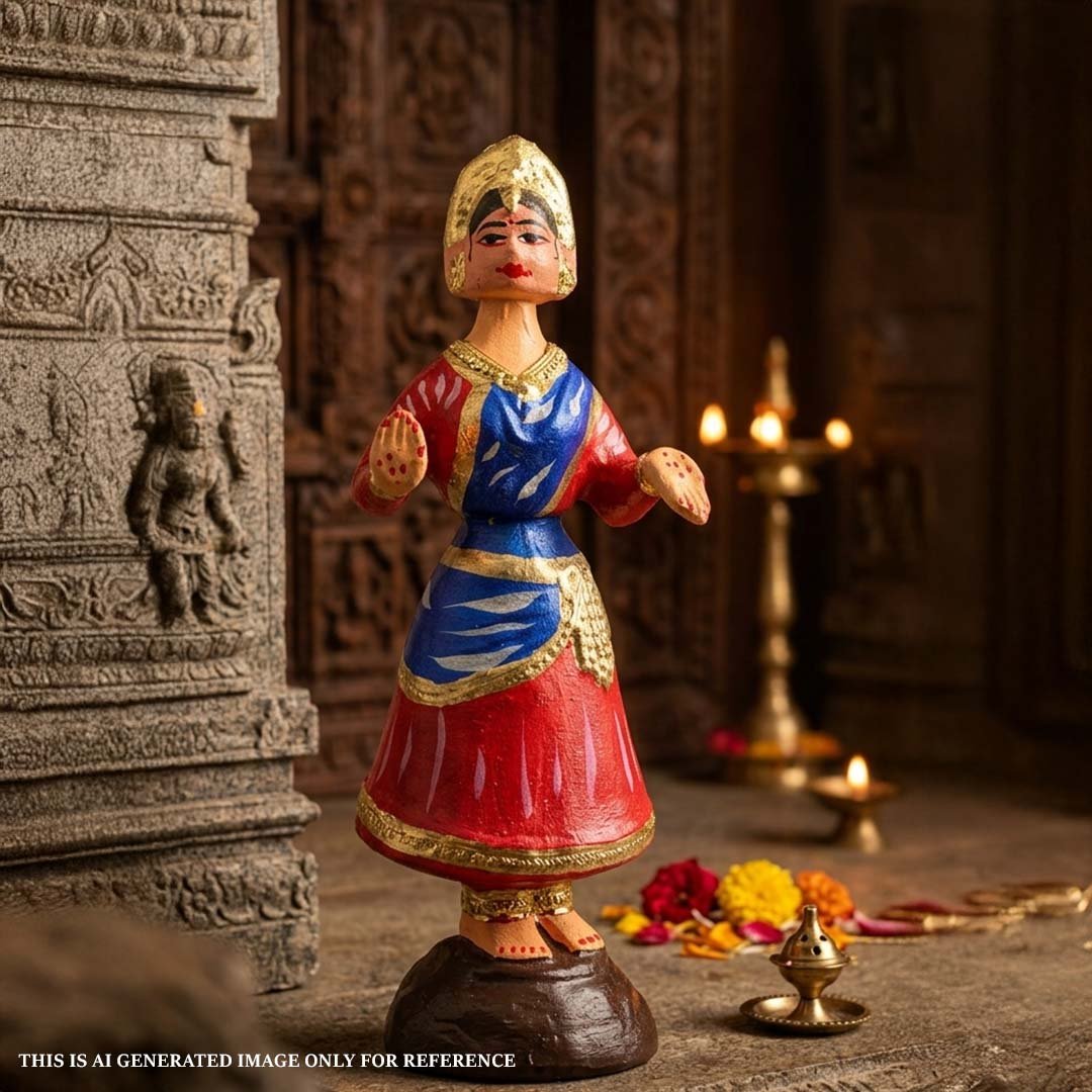 Thanjavur Bobblehead Doll Classical Dance Posture Home Decor