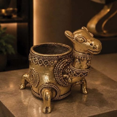 Bastar Dhokra Fish Candle Holder Tribal Handicraft