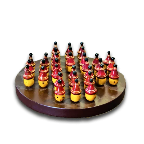 Channapatna Toy Wooden Solitaire Game with Coin