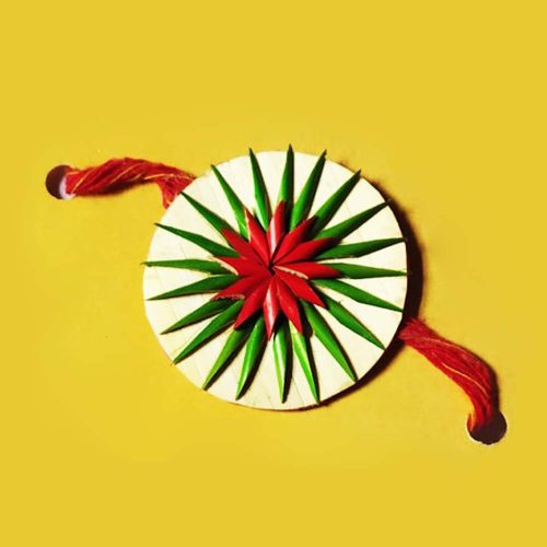 Handmade Sikki Art Rakhi 8